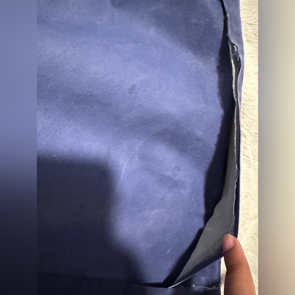 Monterey Bay Vintage Blue A-Line Leather Skirt - Picture 16 of 16